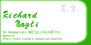 richard nagli business card